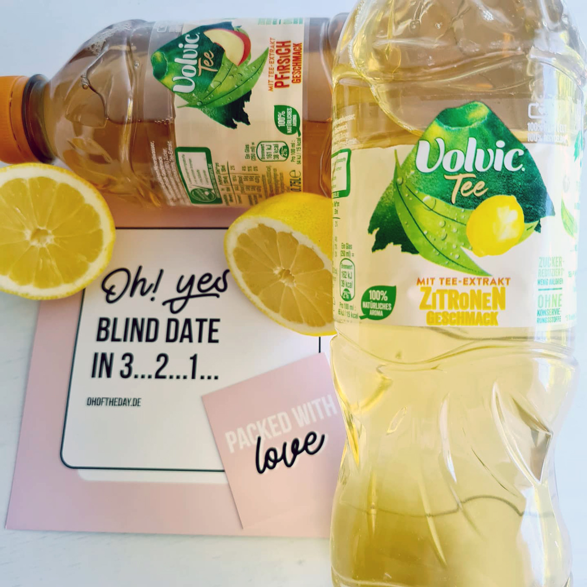 Volvic Tee Zitrone und Pfirsich