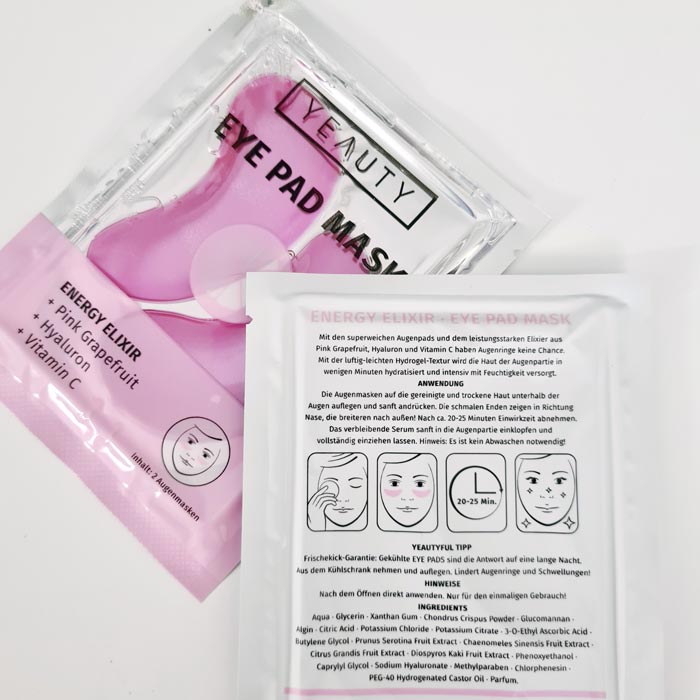 YEAUTY Eye Pad Mask Test