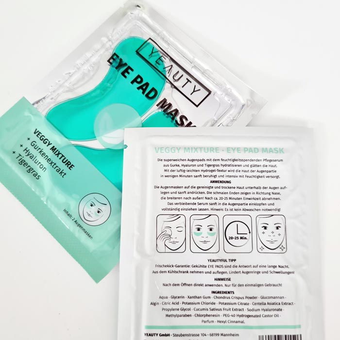 YEAUTY Eye Pad Mask Test