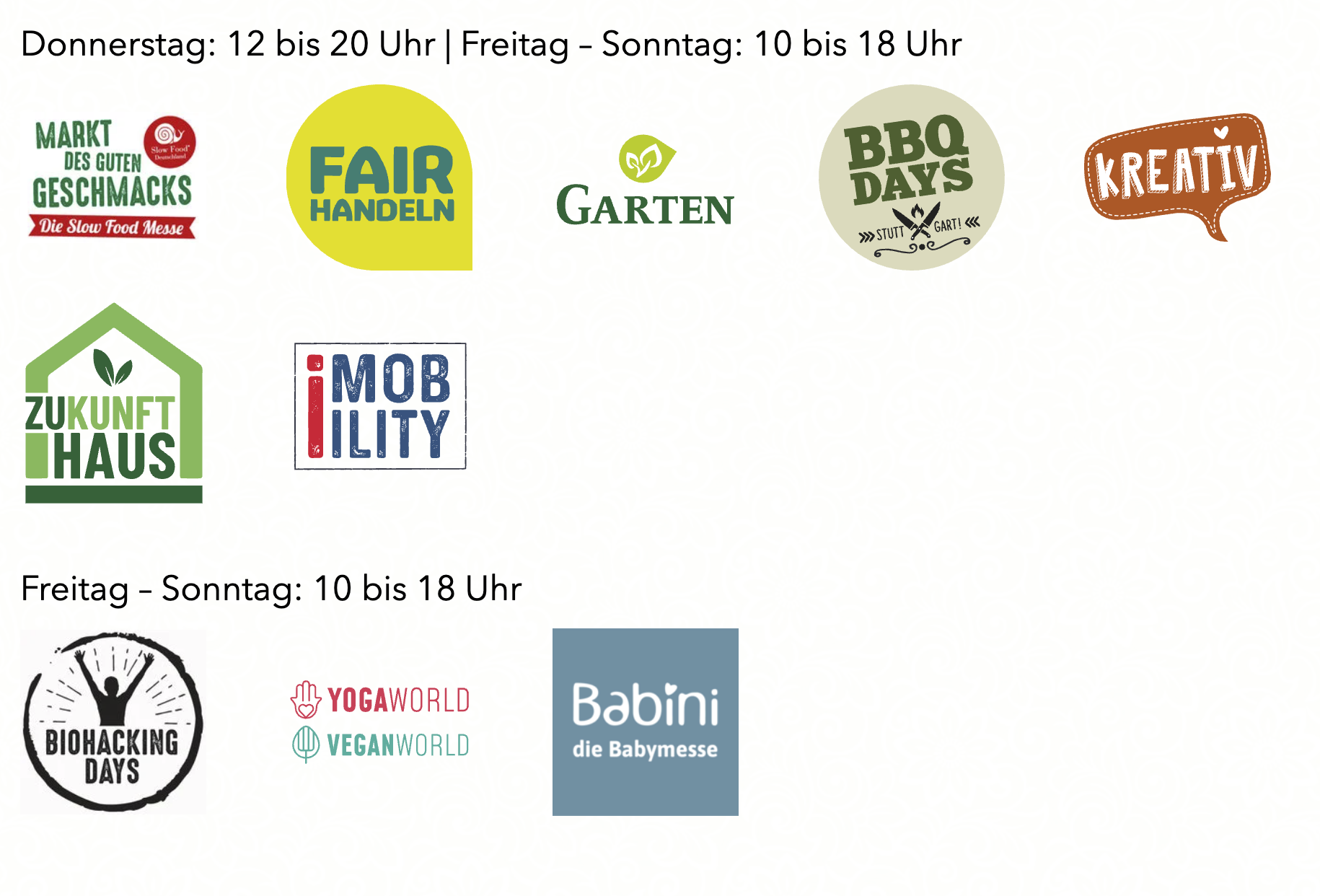 Frühjahrs Messen 2026 Alle Messen